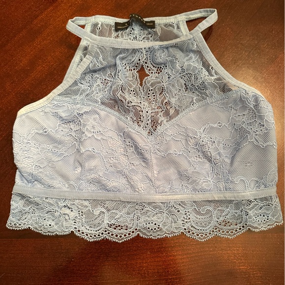 Signature 8 Bralette Bundle Blue White Medium EUC - Picture 2 of 8
